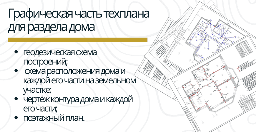 Графическая часть техплана для раздела дома в Чапаевске