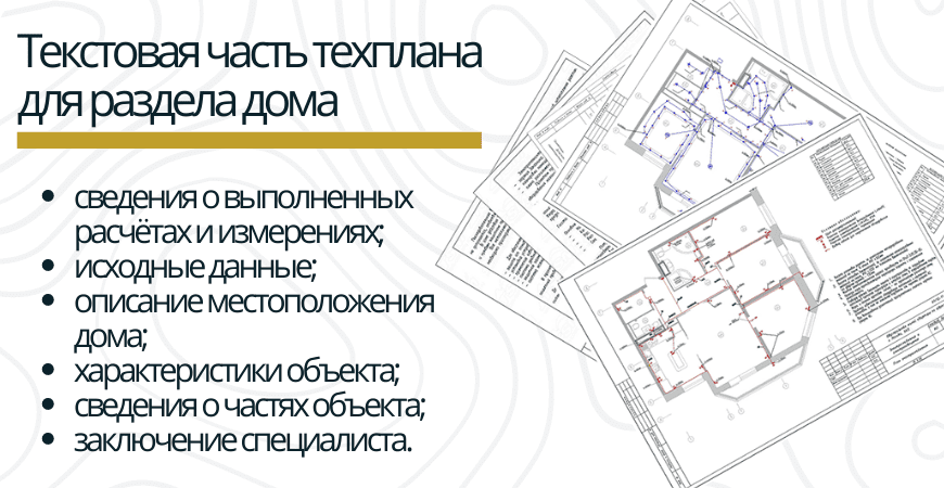 Текстовая часть техплана для раздела дома в Чапаевске